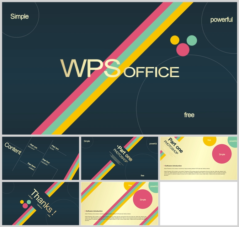 10套扁平化创意PPT模板(十三)