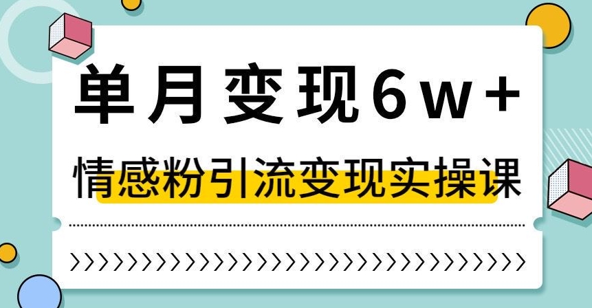 单月变现6W+，抖音情感粉引流变现实操课，小白可做，轻松上手，独家赛道【揭秘】-哆库网
