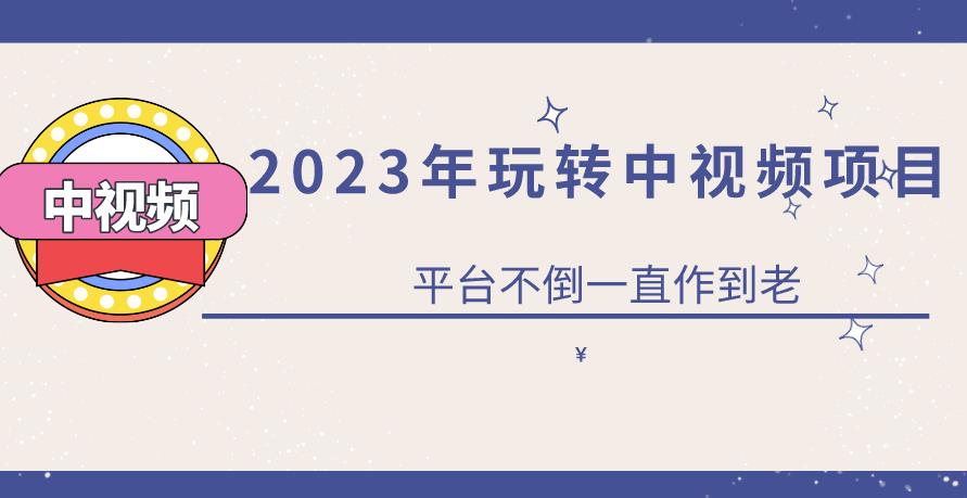 2023一心0基础玩转中视频项目:平台不倒,一直做到老【揭秘】