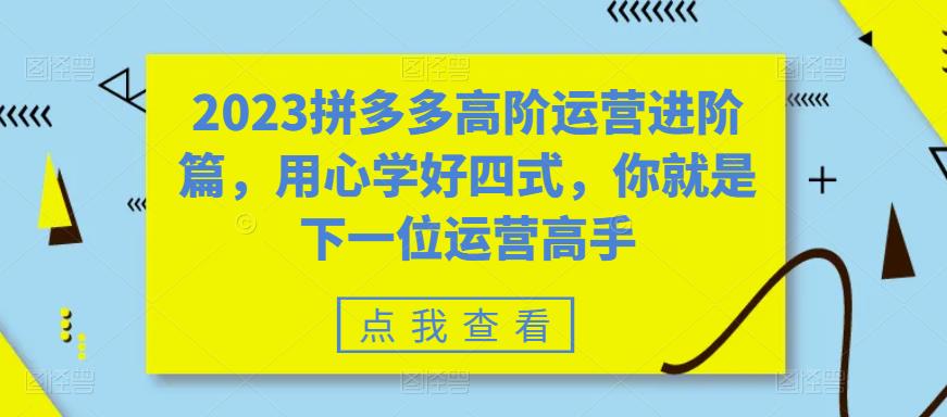 路飞·公众号稳定副业项目,你...
超写实数字虚拟人与ChatGPT实时交互训练营,带你从小白到行家
本实操课程旨在让学员亲手动手实现虚拟数字人与Chat GPT平台的接入。学员将学习如何使用流行的虚拟数字人开发工具,创建自己的虚拟数字人,并将其与Chat GPT平台集成,以实现智能对话的功能。通...
2023拼多多高阶运营进阶篇,用心学好四式,你就是下一位运营高手
![2023拼多多高阶运营进阶篇,用心学好四式,你就是下一位运营高手