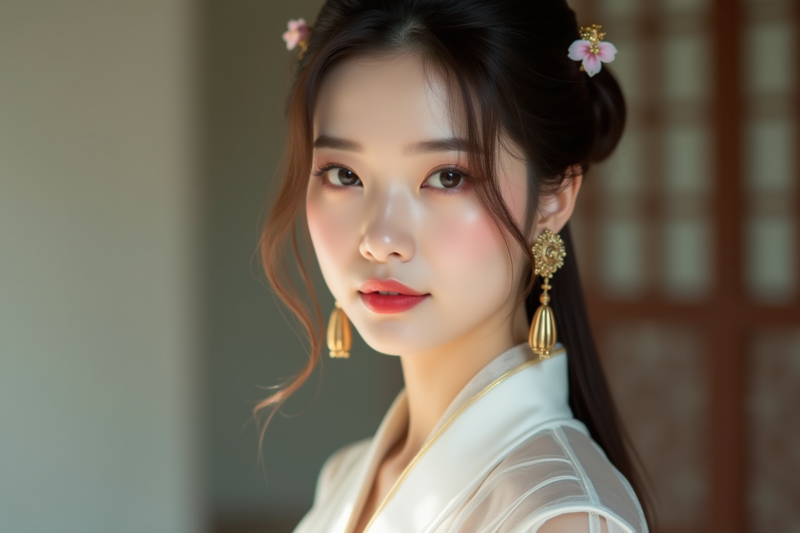 特别有气质的东方美女-哆库网