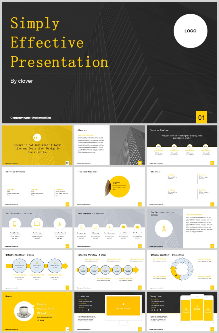 10套扁平化创意PPT模板(十二)