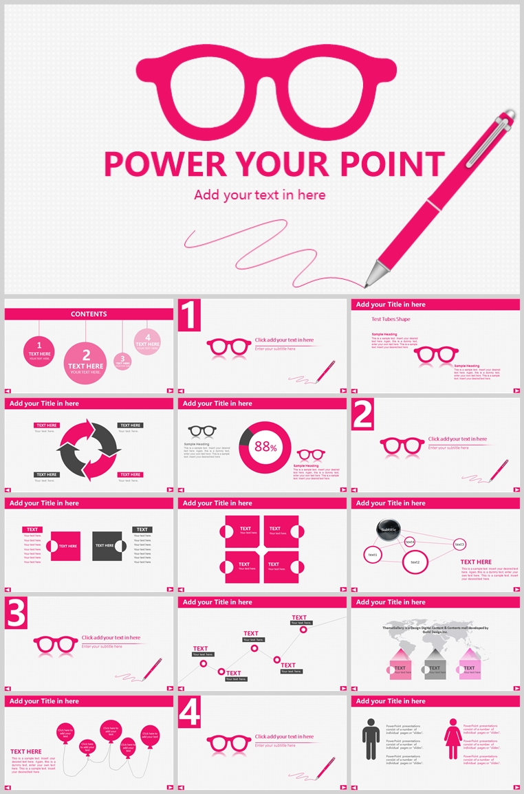 10套扁平化创意PPT模板(二十)