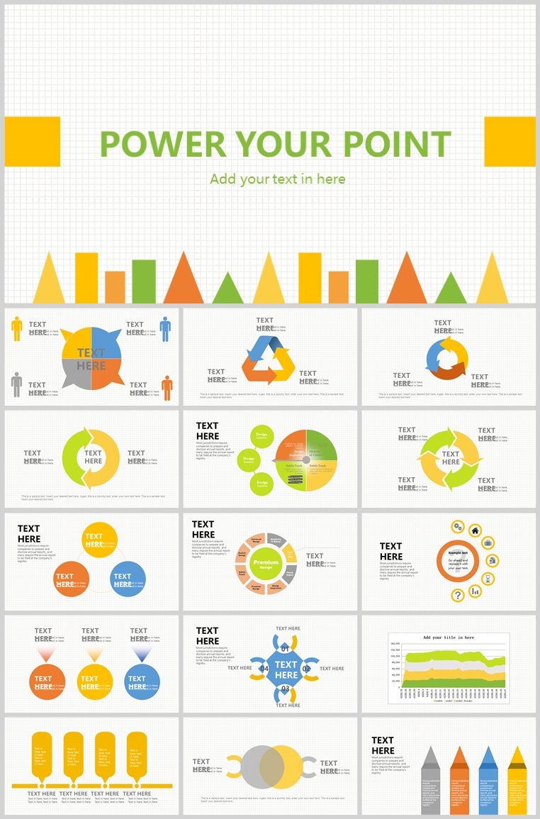10套扁平化创意PPT模板(五)