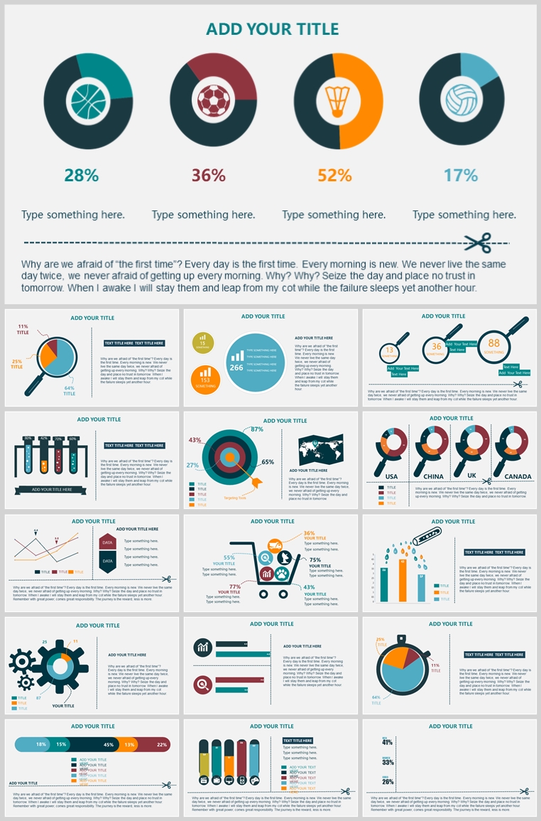 10套扁平化创意PPT模板(九)