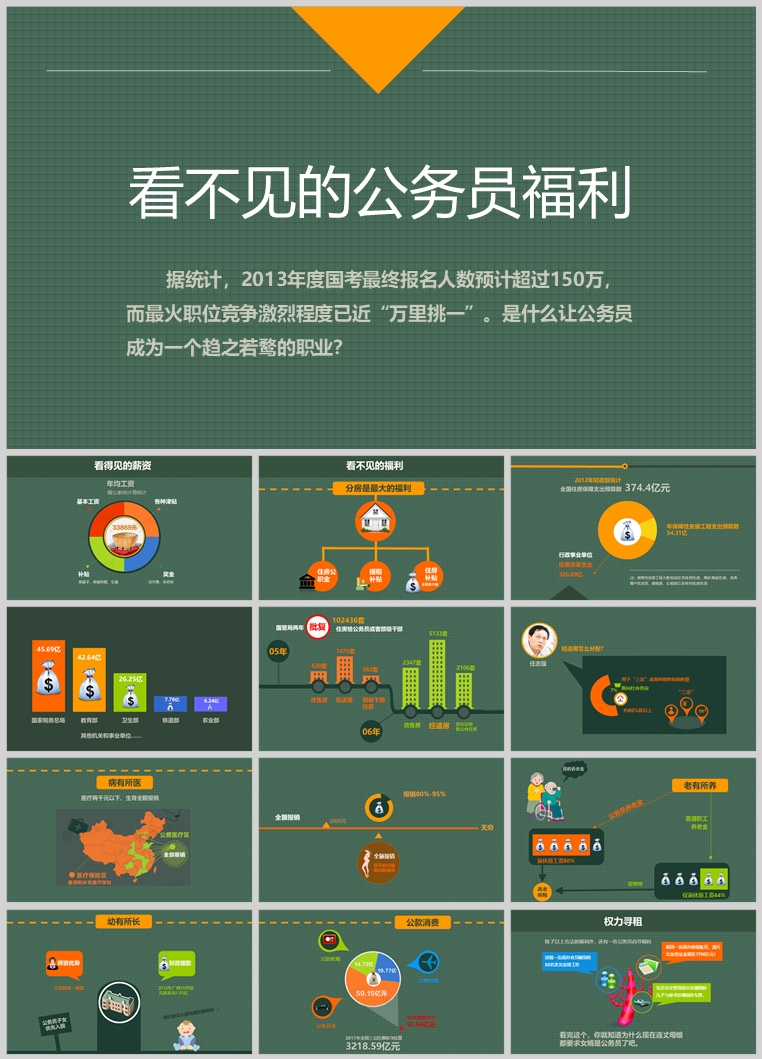10套扁平化创意PPT模板(十七)
