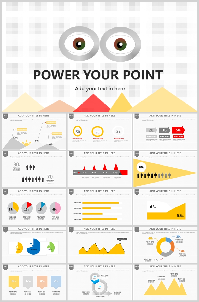 10套扁平化创意PPT模板(十八)