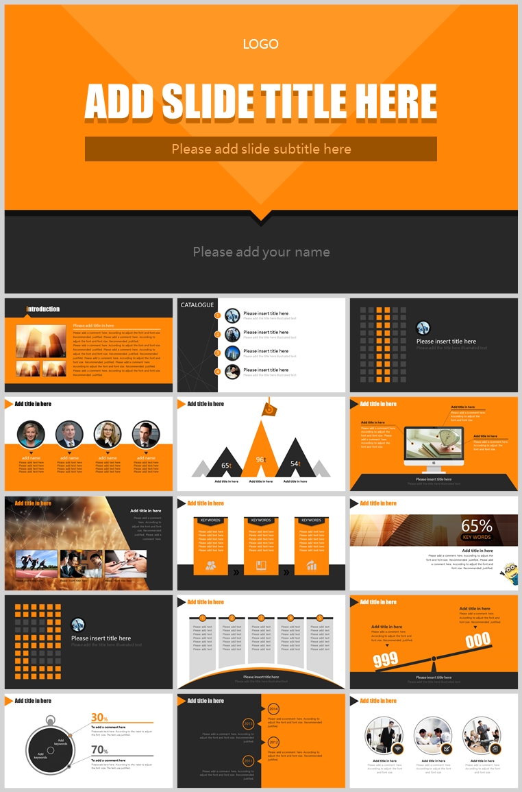 10套扁平化创意PPT模板(十一)