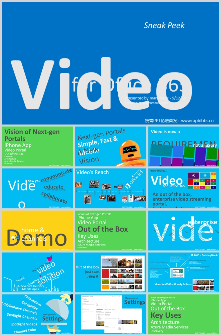 10套扁平化创意PPT模板(八)