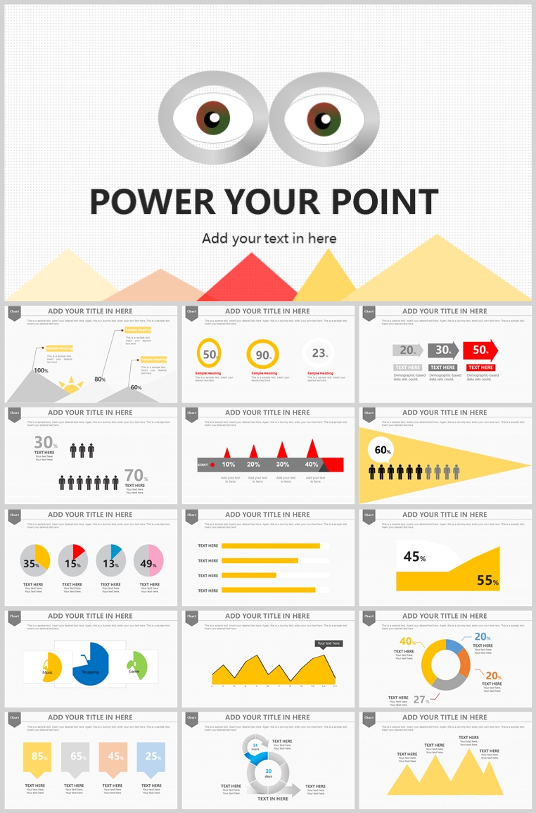 10套扁平化创意PPT模板(十九)