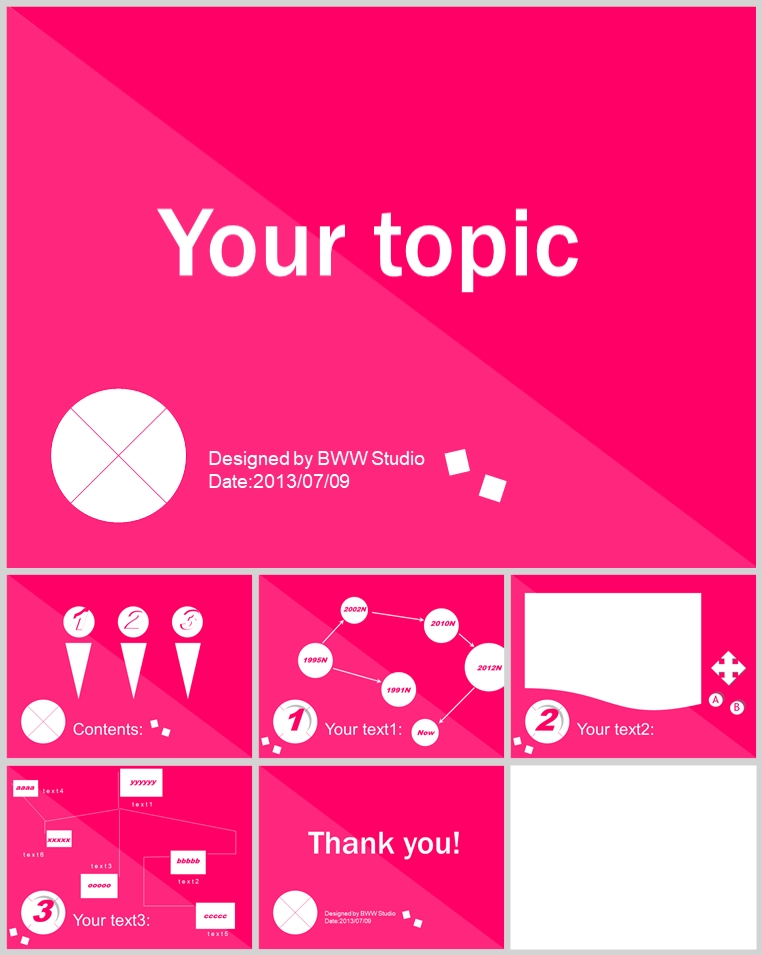 10套扁平化创意PPT模板(十七)