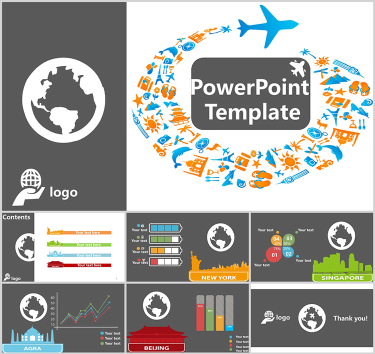 10套扁平化创意PPT模板(一)