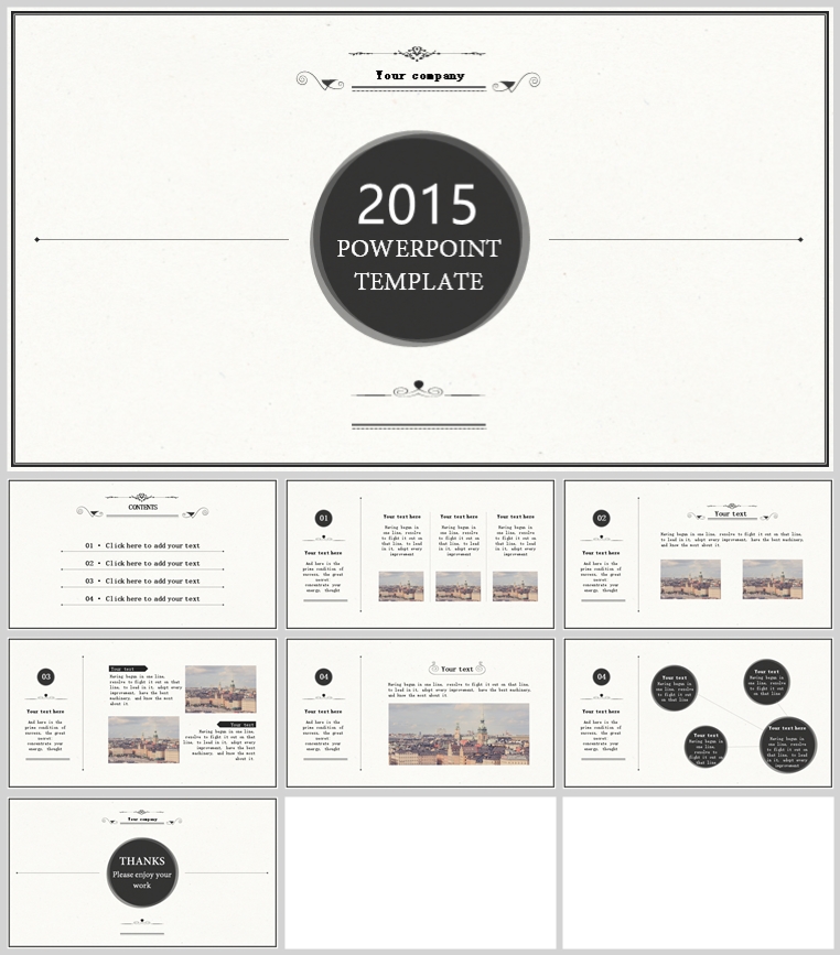 10套扁平化创意PPT模板(十五)