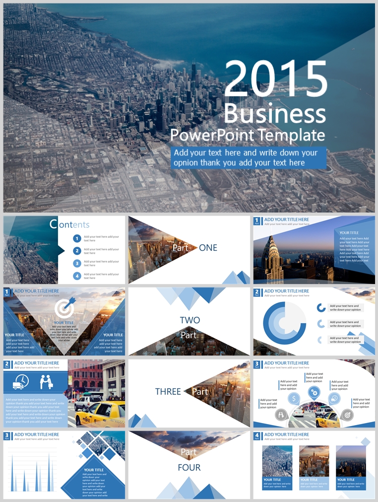 10套扁平化创意PPT模板(五)