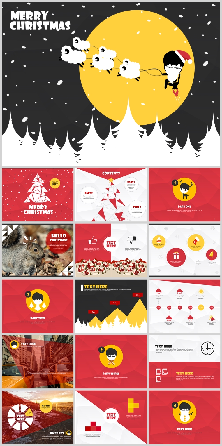 10套扁平化创意PPT模板(十)