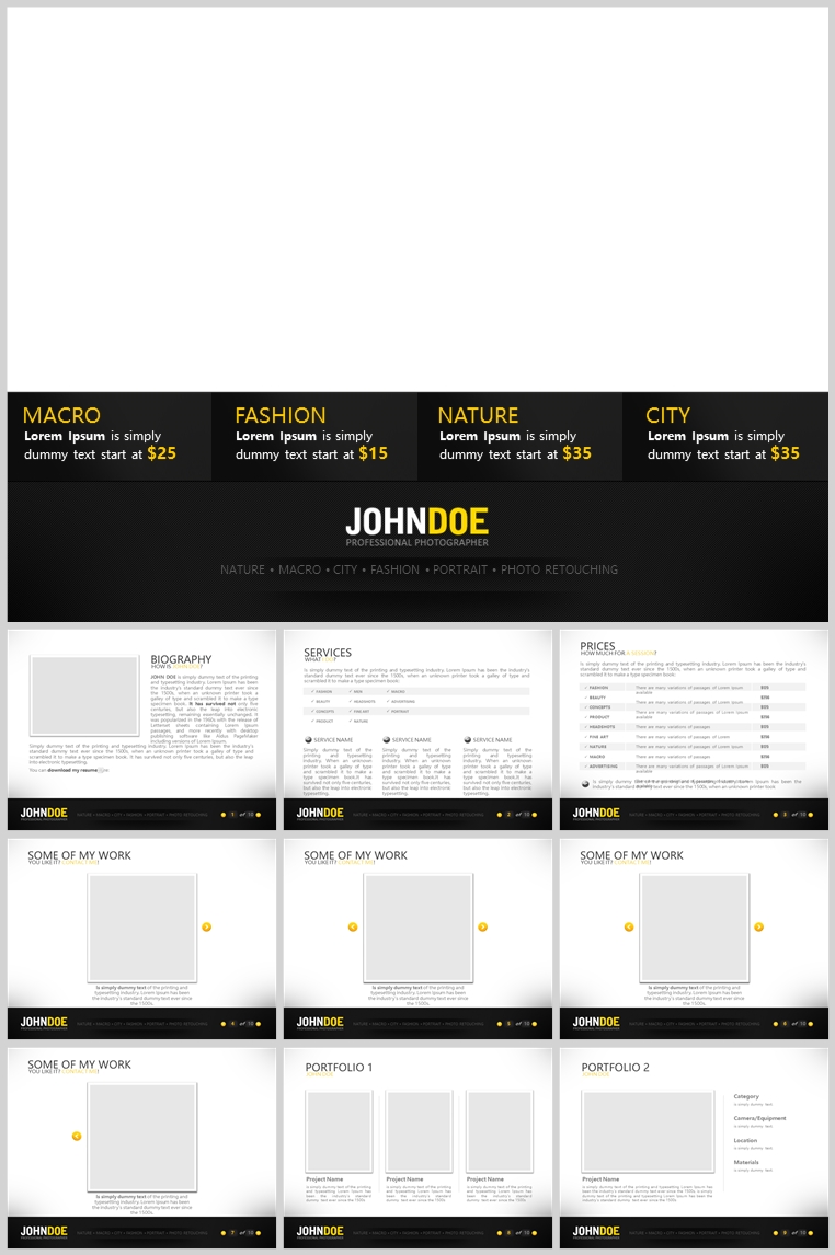 10套扁平化创意PPT模板(二十)