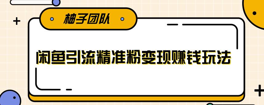 闲鱼引流精准粉变现赚钱玩法,每天可以引流精准粉+100
