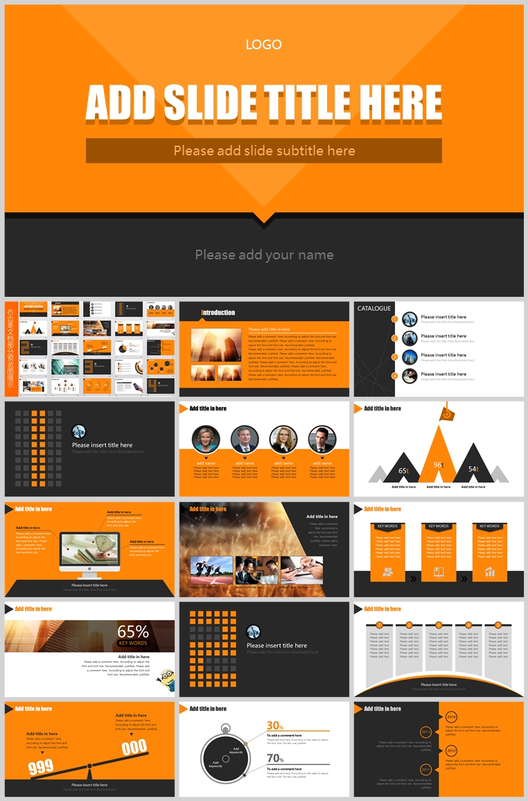 10套扁平化创意PPT模板(十八)