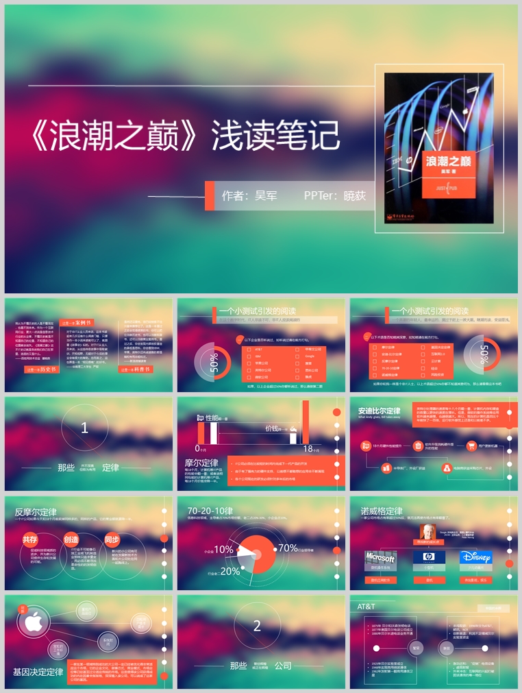 10套扁平化创意PPT模板(四)