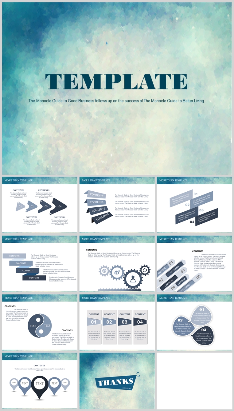 10套扁平化创意PPT模板(十七)