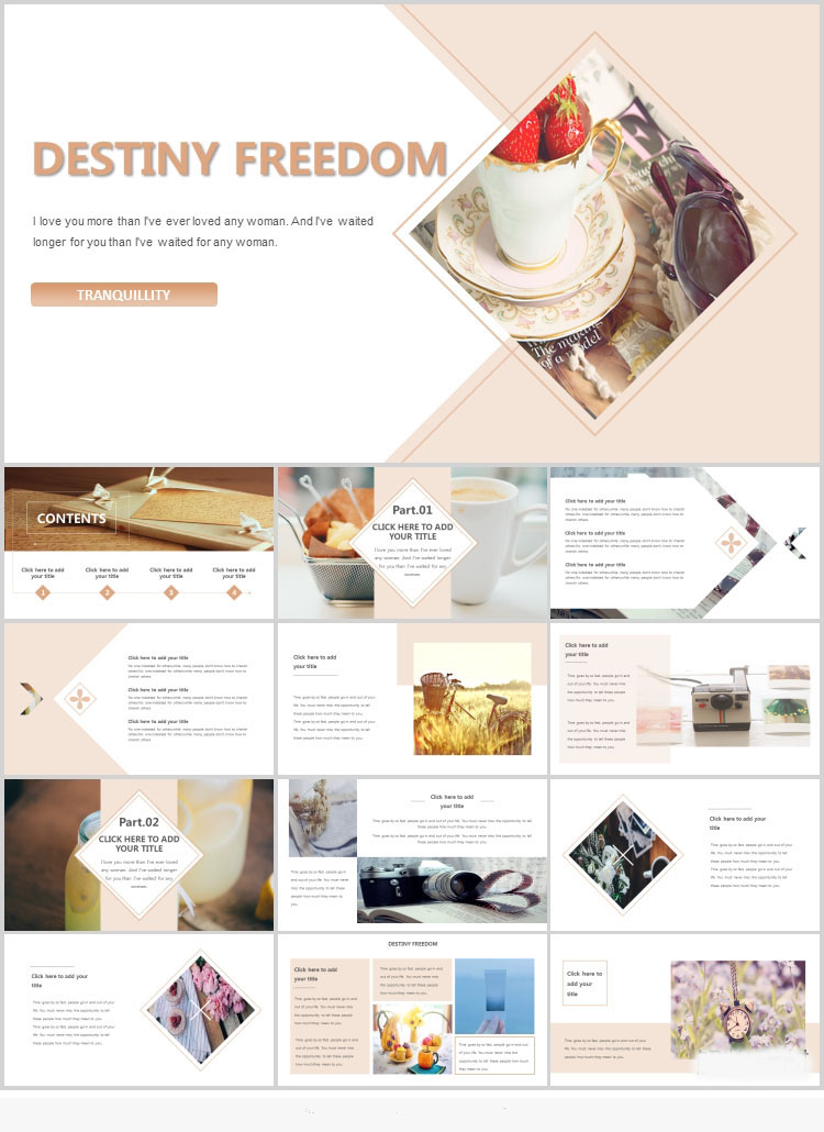 10套清新风格PPT精美模板(八)