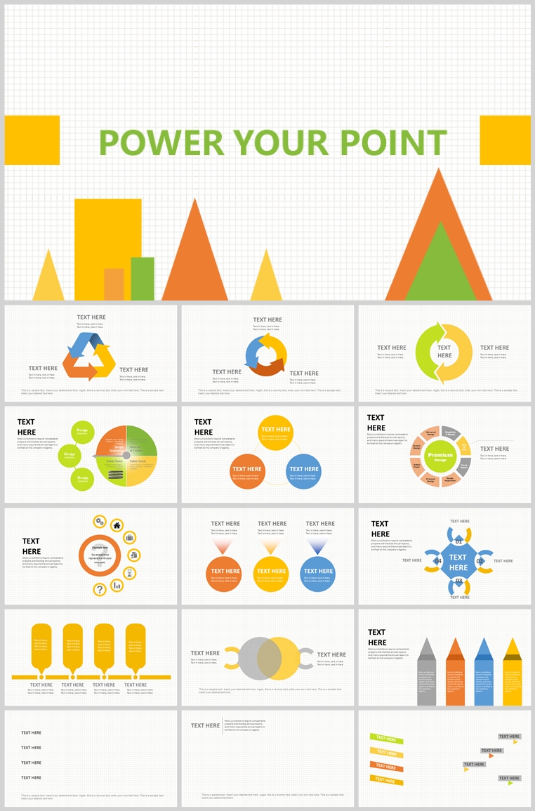 10套扁平化创意PPT模板(十七)