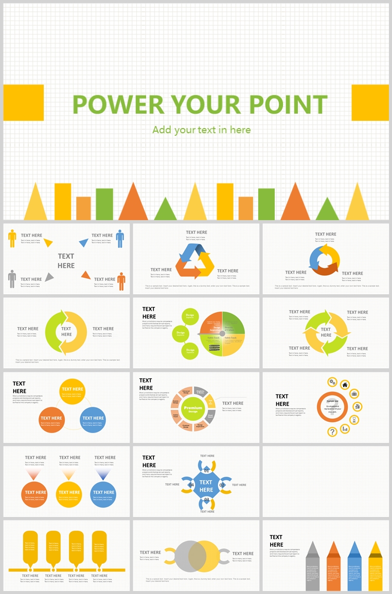 10套扁平化创意PPT模板(二十三)