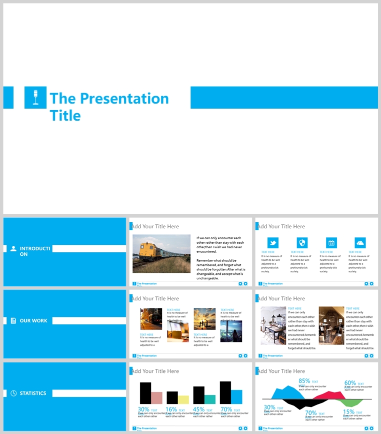10套扁平化创意PPT模板(十六)