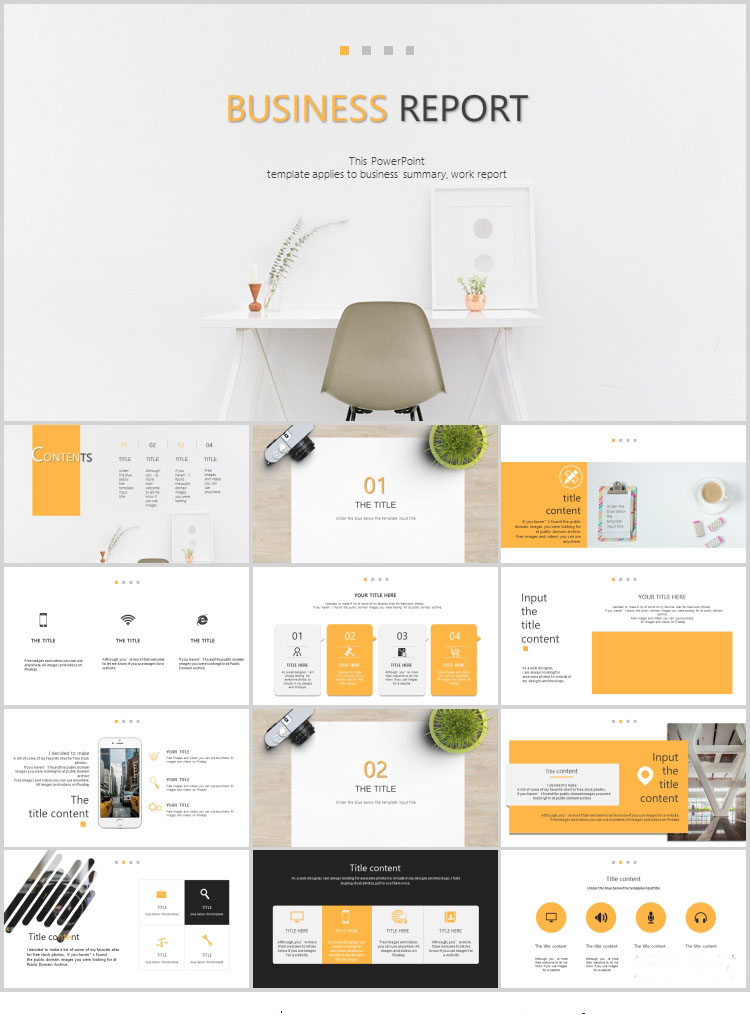 10套清新风格PPT精美模板(十二)